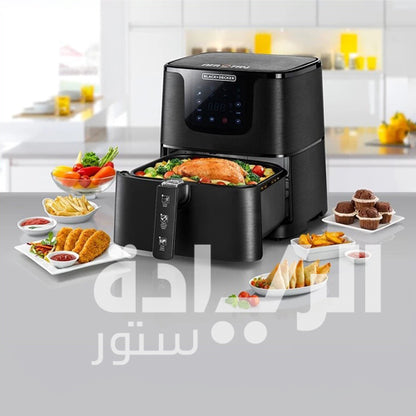 قلاية هوائية بلاك أند ديكر ايرو فراي ديجيتال – 5.8 لتر – سعة سلة 1.7 كجم – 1700 واط – موديل - AF700