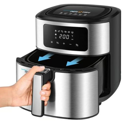 قلاية هوائية 6 في 1 بلاك أند ديكر – 1500 وات – 7.2 لتر – أسود/فضي – AF7257-B5