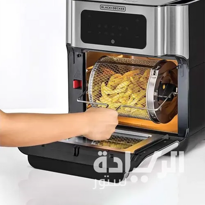 قلاية هوائية بلاك أند ديكر ايرو فراي مع فرن ديجيتال – 12 لتر – 1500 واط – موديل - AOF100