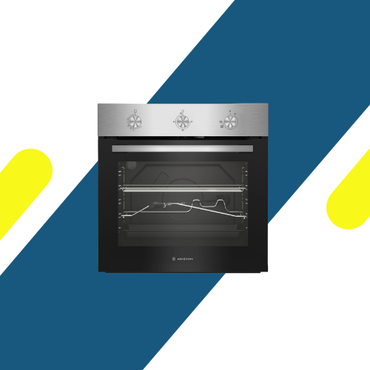 فرن غاز بلت إن اريستون بمروحة وتنظيف ذاتي – 60 سم - 66 لتر (Ariston) – AROG 6R1G1C XNA