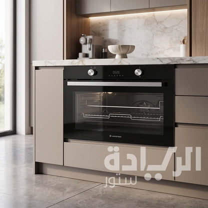فرن غاز بلت إن اريستون (Ariston) 90 سم سعة 96 لتر بمروحة وشواية غاز وشاشة تاتش – موديل AROG 9R2F3NG BNA