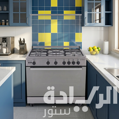 بوتاجاز اريستون Ariston غاز 90 سم (ARR9GGF23125XNA) أمان كامل، حوامل زهر، وسعة فرن 106 لتر
