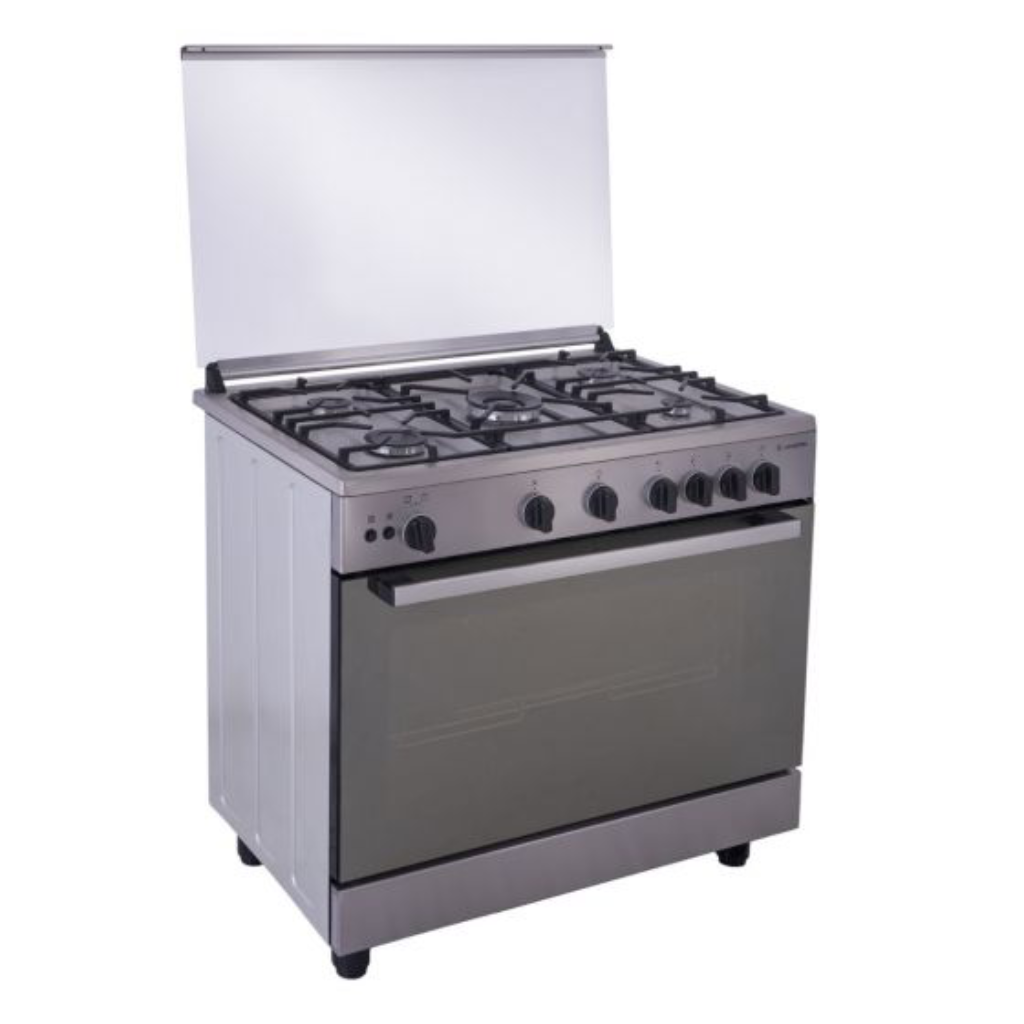 بوتاجاز اريستون Ariston غاز 90 سم (ARR9GGF23125XNA) أمان كامل، حوامل زهر، وسعة فرن 106 لتر