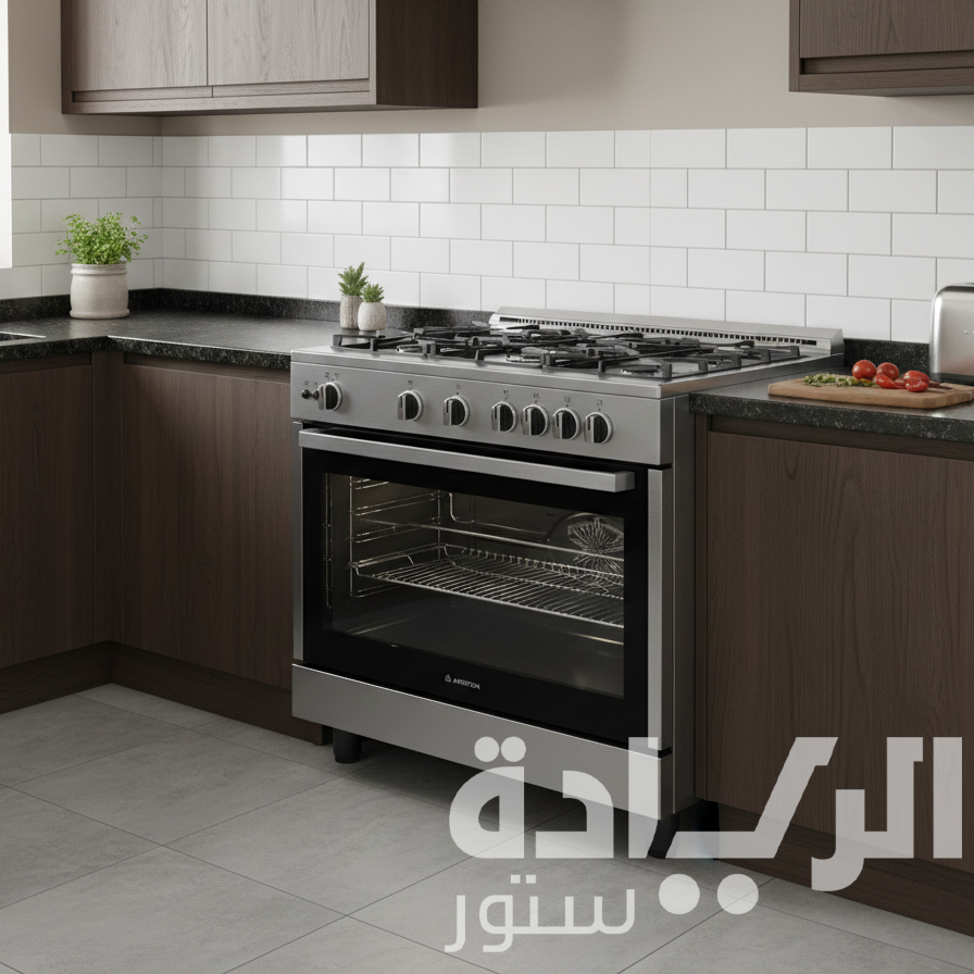 بوتاجاز اريستون (Ariston) غاز 90 سم – 5 شعلة أمان كامل وتنظيف ذاتي – ARR9 GGF 23127 XJA