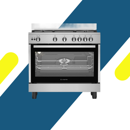 بوتاجاز اريستون (Ariston) غاز 90 سم – 5 شعلة أمان كامل وتنظيف ذاتي – ARR9 GGF 23127 XJA