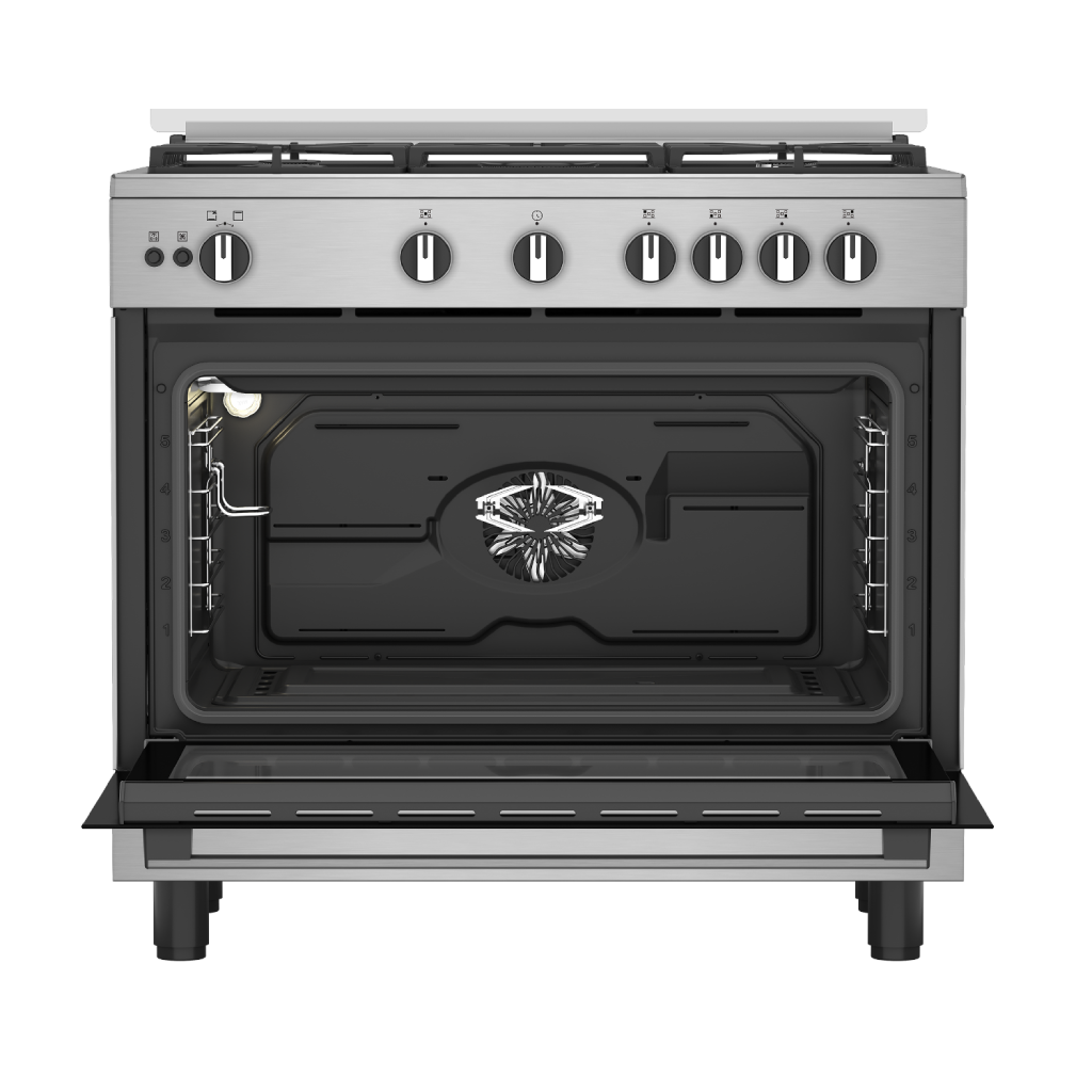 بوتاجاز اريستون (Ariston) غاز 90 سم – 5 شعلة أمان كامل وتنظيف ذاتي – ARR9 GGF 23127 XJA