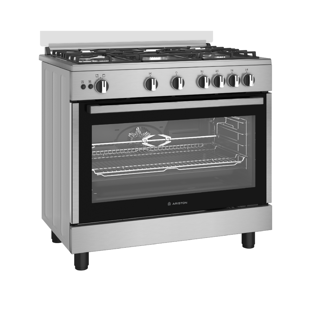 بوتاجاز اريستون (Ariston) غاز 90 سم – 5 شعلة أمان كامل وتنظيف ذاتي – ARR9 GGF 23127 XJA