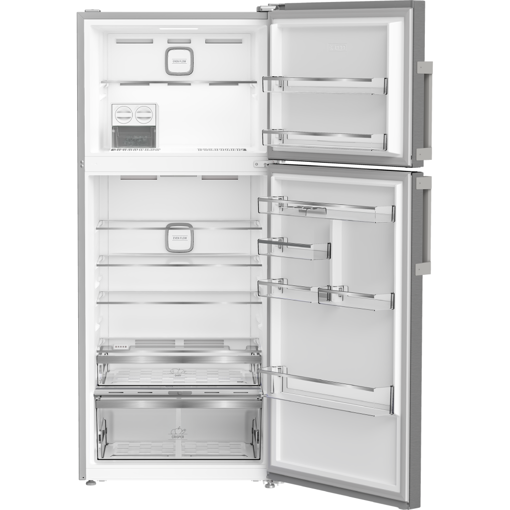 Ariston Inverter No Frost Refrigerator – 557 Net Liters – Titanium Inox – Model ART78 F6593 XNA