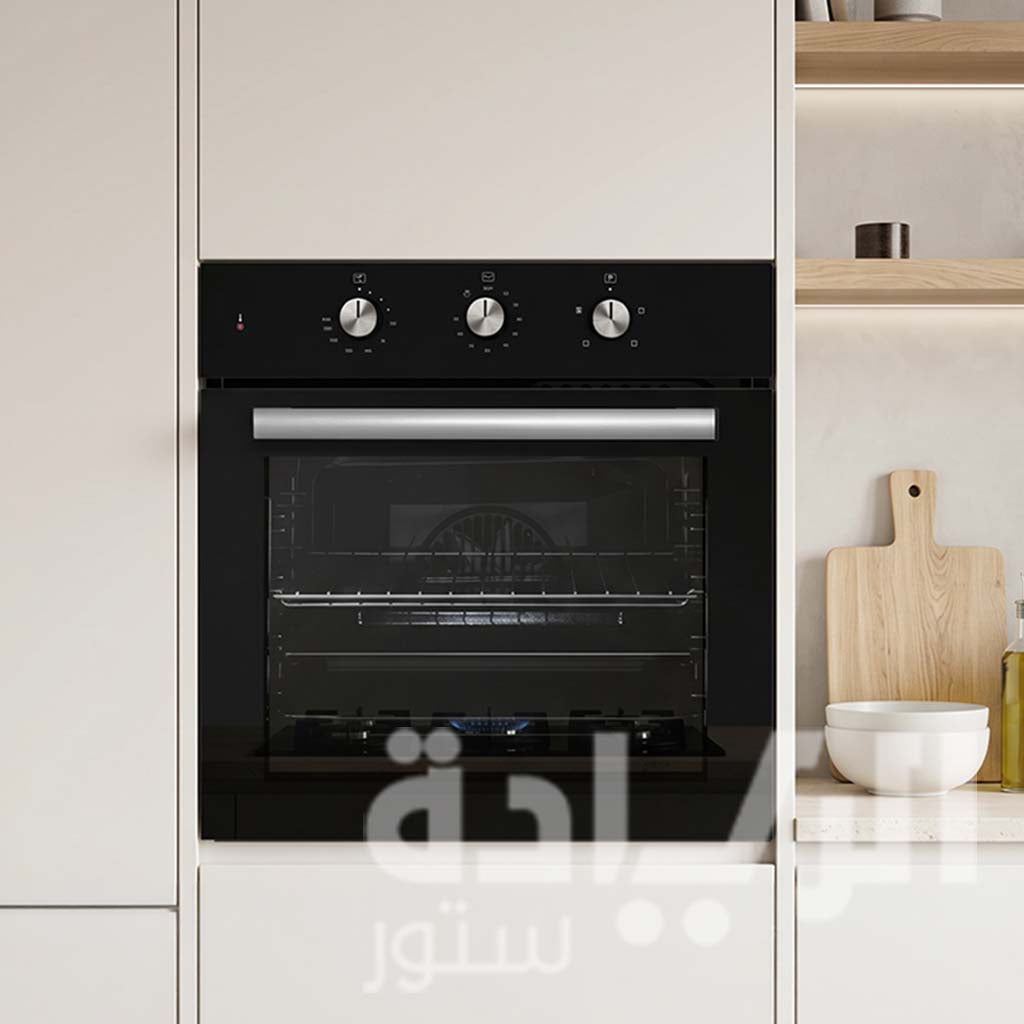 فرن بلت إن كهرباء كومتيل (Kumtel) 60 سم – مروحة توزيع حرارة (أسود بالكامل) B66-SF2-BL