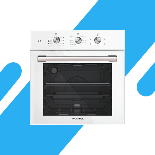 فرن بلت إن كهربائي مدمج بمروحة توربينية من كومتيل، أبيض – موديل – B66-SF2(MT)