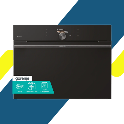 فرن ميكروويف بلت إن جورينيا (Gorenje) 60 سم 50 لتر أسود شاشة VisionPlus بدون طبق دوار وايفاي – موديل BCM4058B