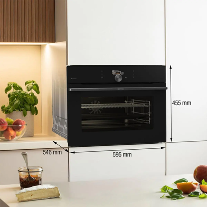 فرن ميكروويف بلت إن جورينيا (Gorenje) 60 سم 50 لتر أسود شاشة VisionPlus بدون طبق دوار وايفاي – موديل BCM4058B