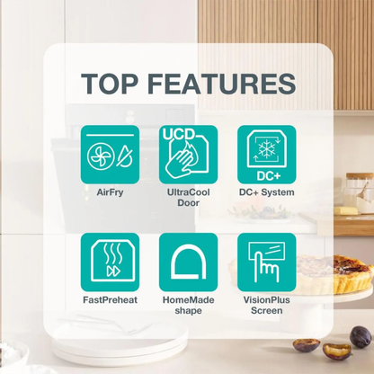 فرن ميكروويف بلت إن جورينيا (Gorenje) 60 سم 50 لتر أسود شاشة VisionPlus بدون طبق دوار وايفاي – موديل BCM4058B