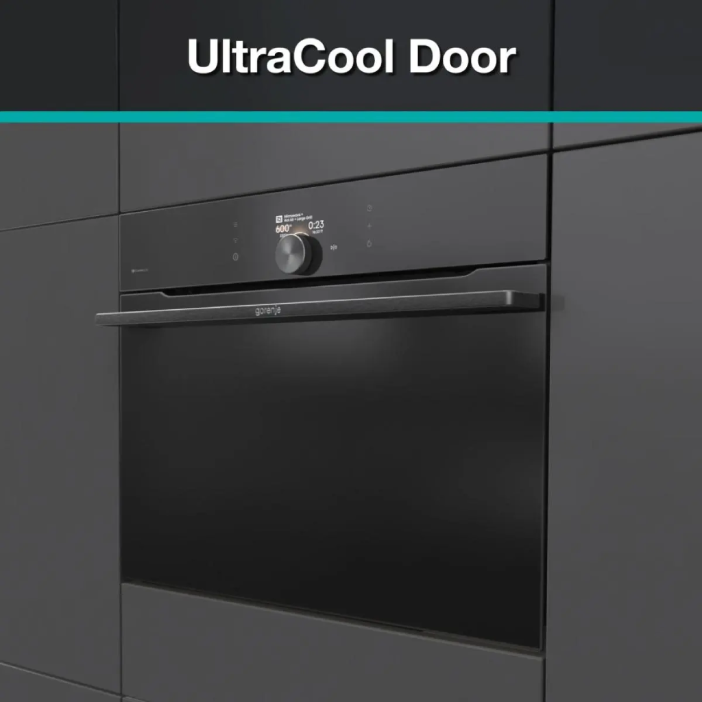 فرن ميكروويف بلت إن جورينيا (Gorenje) 60 سم 50 لتر أسود شاشة VisionPlus بدون طبق دوار وايفاي – موديل BCM4058B