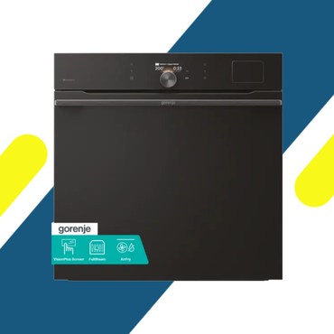 فرن بلت إن كهرباء جورينيا (Gorenje) 77 لتر أسود شاشة VisionPlus وايفاي وأيرفراير – موديل BFS6148B