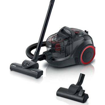 مكنسة كهربائية بوش بدون كيس – 2000 واط – أسود وأحمر – وعاء XL – BGS21WPOW