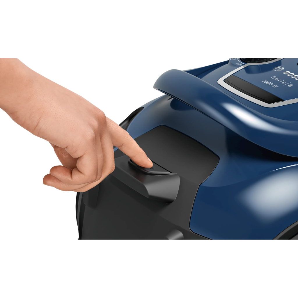 مكنسة بوش (Bosch) بدون كيس Series 6 بقوة 2000 واط وسعة 2.4 لتر مع فلتر HEPA – موديل BGS412000