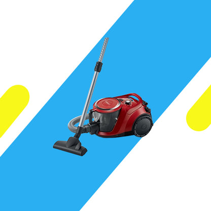 مكنسة بوش سيريس 6 بدون كيس – 1800 وات – أحمر – موديل - BGS412234A