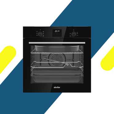سيمفر فرن بلت إن غاز 60 سم بخاصية الإشعال الذاتي بلون زجاج أسود - BO60GG01
