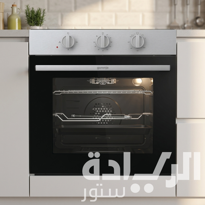 فرن بلت إن غاز جورينيا 60 سم - 55 لتر - ستانلس ستيل - أمان كامل وشواية - BOG62200XK