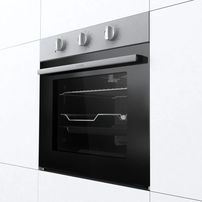 فرن بلت إن غاز جورينيا 60 سم - 55 لتر - ستانلس ستيل - أمان كامل وشواية - BOG62200XK