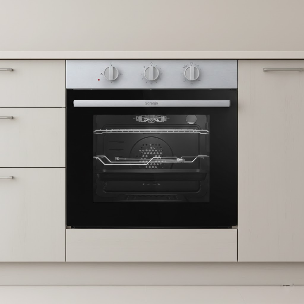 فرن بلت إن غاز جورينيا 60 سم - 55 لتر - ستانلس ستيل - أمان كامل وشواية - BOG62200XK