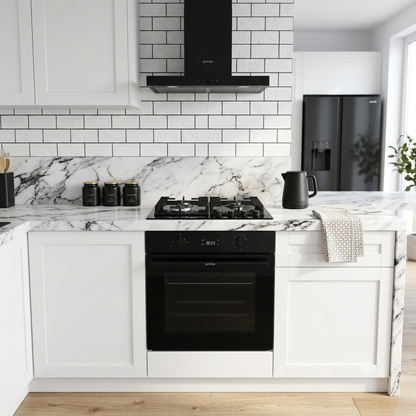 فرن بلت إن غاز جورينيا (Gorenje)  - 55 لتر 60 سم – أسود – BOG6321DBG – سعة واسعة وشاشة LED