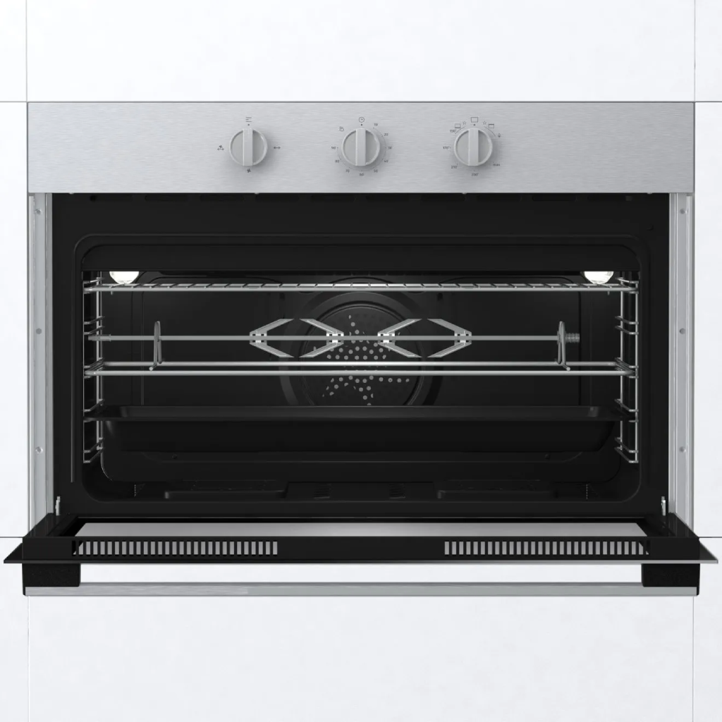 فرن بلت إن غاز جورينيا 90 سم - 86 لتر - ستانلس ستيل - أمان كامل وشواية - BOG92201XK