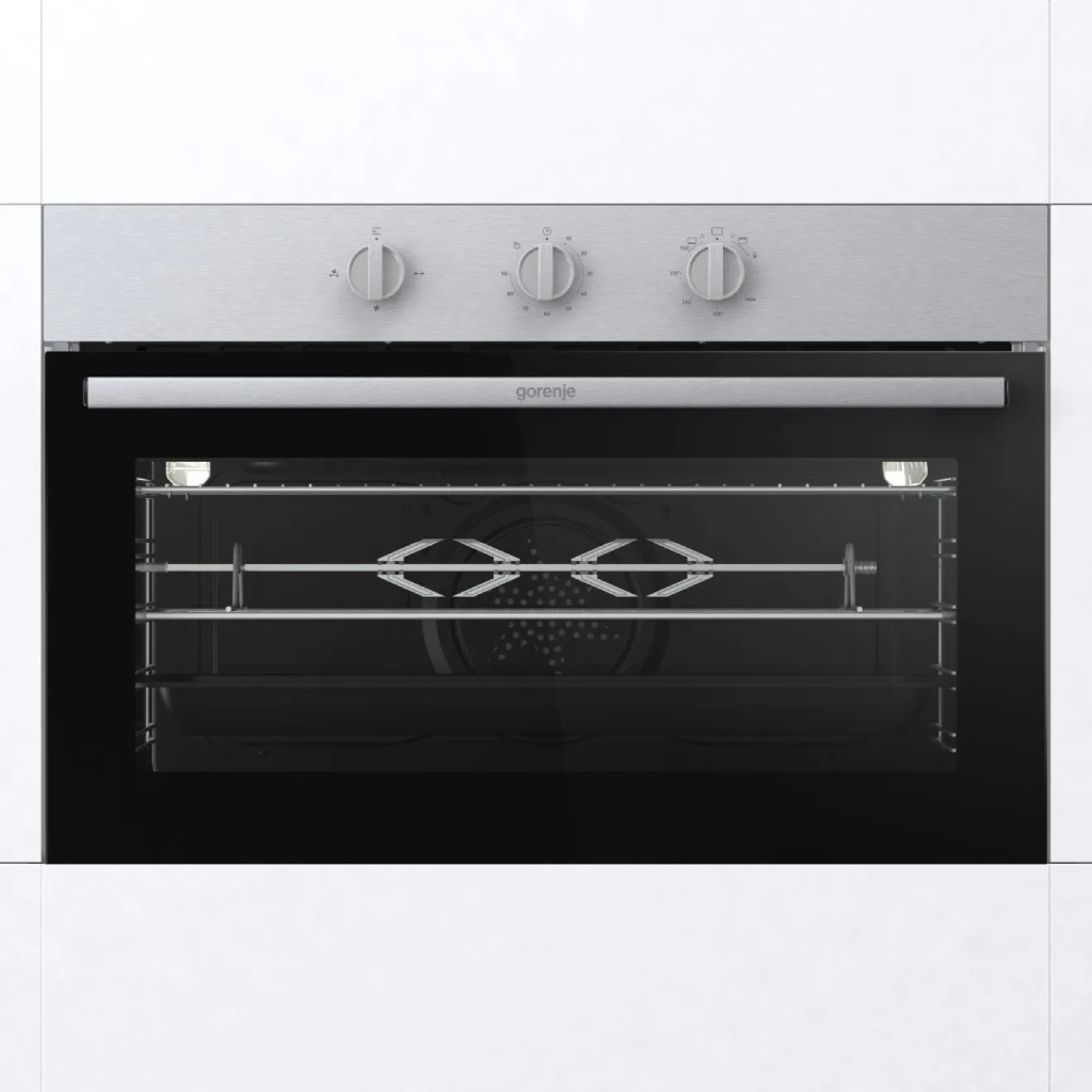 فرن بلت إن غاز جورينيا 90 سم - 86 لتر - ستانلس ستيل - أمان كامل وشواية - BOG92201XK