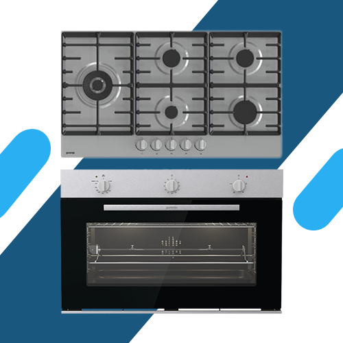 طقم بلت إن جورينيا - فرن غاز مدمج 90 سم BOG9822E00X + مسطح غاز، 90 سم GW951X