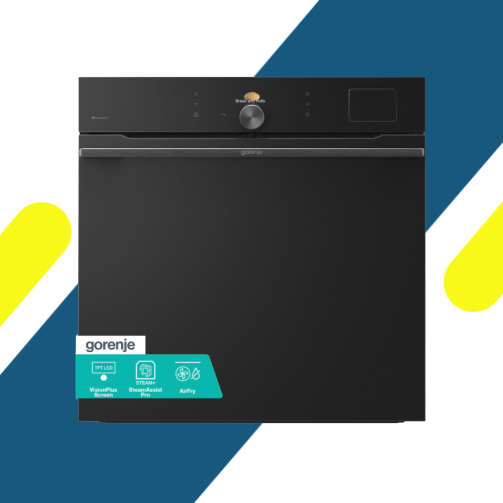 فرن بلت إن كهرباء 60 سم جورينيا (Gorenje) 77 لتر أسود تنظيف ذاتي بيروليز وايفاي وأيرفراي – موديل BPSA6138B