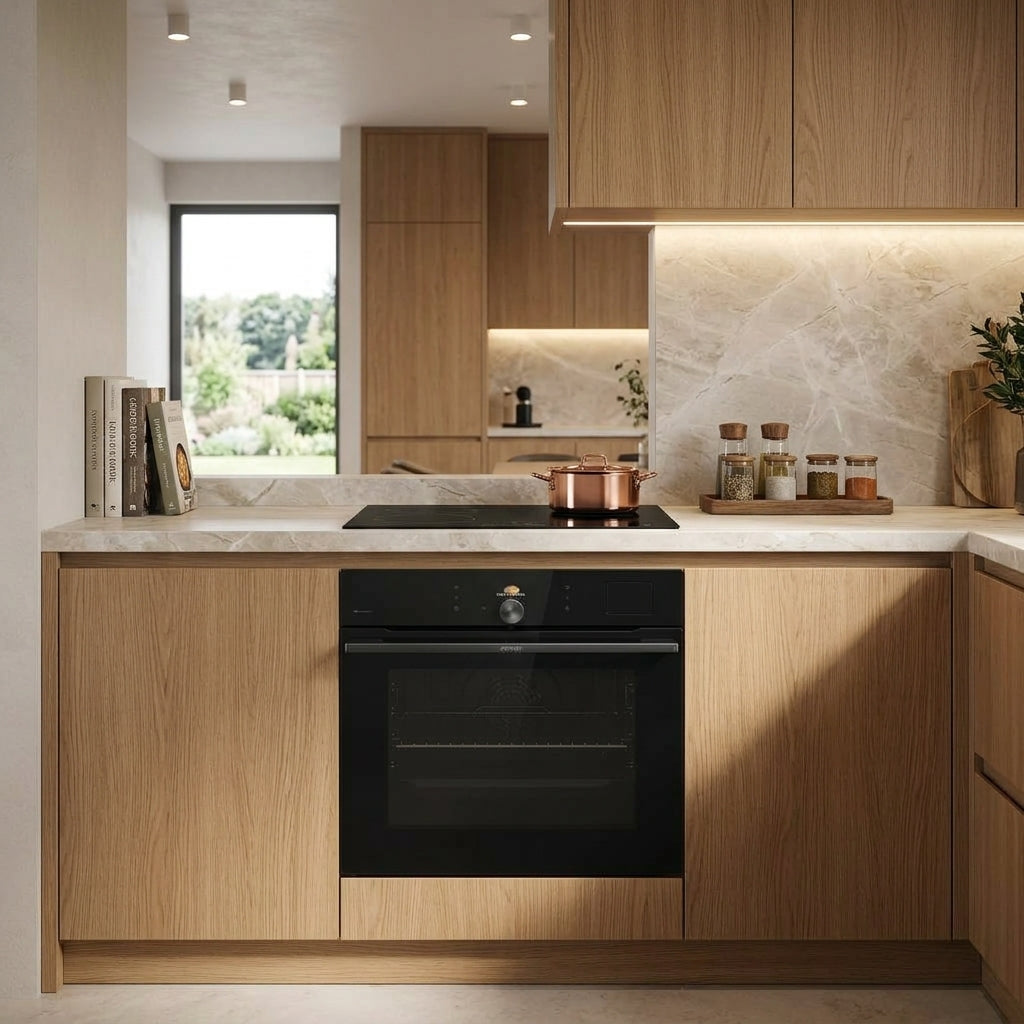 فرن بلت إن كهرباء 60 سم جورينيا (Gorenje) 77 لتر أسود تنظيف ذاتي بيروليز وايفاي وأيرفراي – موديل BPSA6138B
