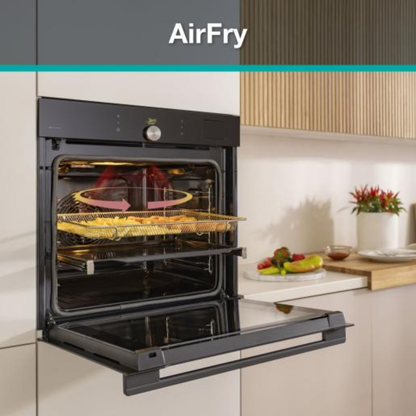 فرن بلت إن كهرباء 60 سم جورينيا (Gorenje) 77 لتر أسود تنظيف ذاتي بيروليز وايفاي وأيرفراي – موديل BPSA6138B