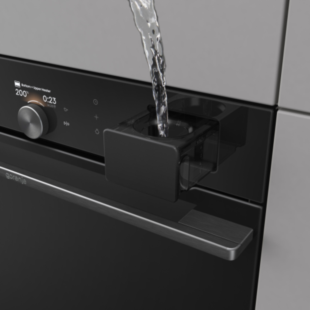 فرن بلت إن كهرباء 60 سم جورينيا (Gorenje) 77 لتر أسود تنظيف ذاتي بيروليز وايفاي وأيرفراي – موديل BPSA6138B