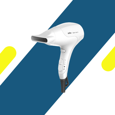 مجفف شعر براون ساتن هير 1 بقوة 1800 وات – تجفيف سريع وتصميم مدمج بخاصية الهواء البارد - موديل - BRHD180E