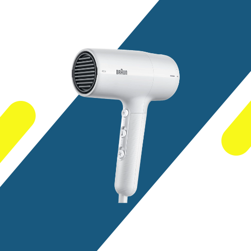 مجفف شعر براون 2100 وات HD2.1 بتقنية الهواء البارد – تجفيف سريع وتحكم كامل في الحرارة والسرعة – موديل – BRHD210E