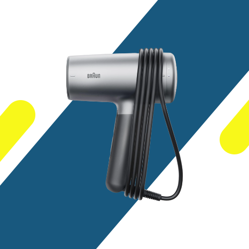 مجفف شعر براون سوبر آيونتيك 2200 وات – تجفيف سريع وتصفيف احترافي مع 3 فوهات – موديل – BRHD435E