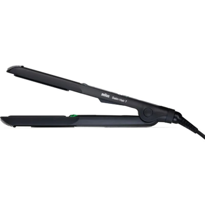 مكواة شعر براون سيراميك 100% بخاصية الأيونات و15 درجة حرارة حتى 200°C – Braun Satin Hair 7 Straightener BRST710E