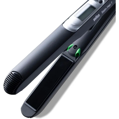 مكواة شعر براون سيراميك 100% بخاصية الأيونات و15 درجة حرارة حتى 200°C – Braun Satin Hair 7 Straightener BRST710E