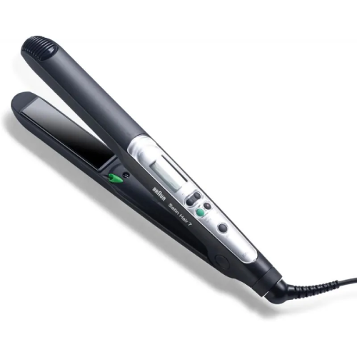 مكواة شعر براون سيراميك 100% بخاصية الأيونات و15 درجة حرارة حتى 200°C – Braun Satin Hair 7 Straightener BRST710E