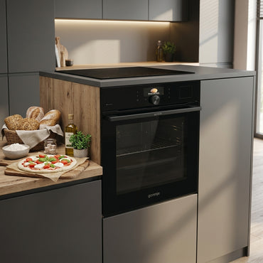 فرن بلت إن كهرباء 60 سم جورينيا (Gorenje) 77 لتر أسود حرارة 300°م شاشة VisionPlus وايفاي وأيرفراي – موديل BSA6138B