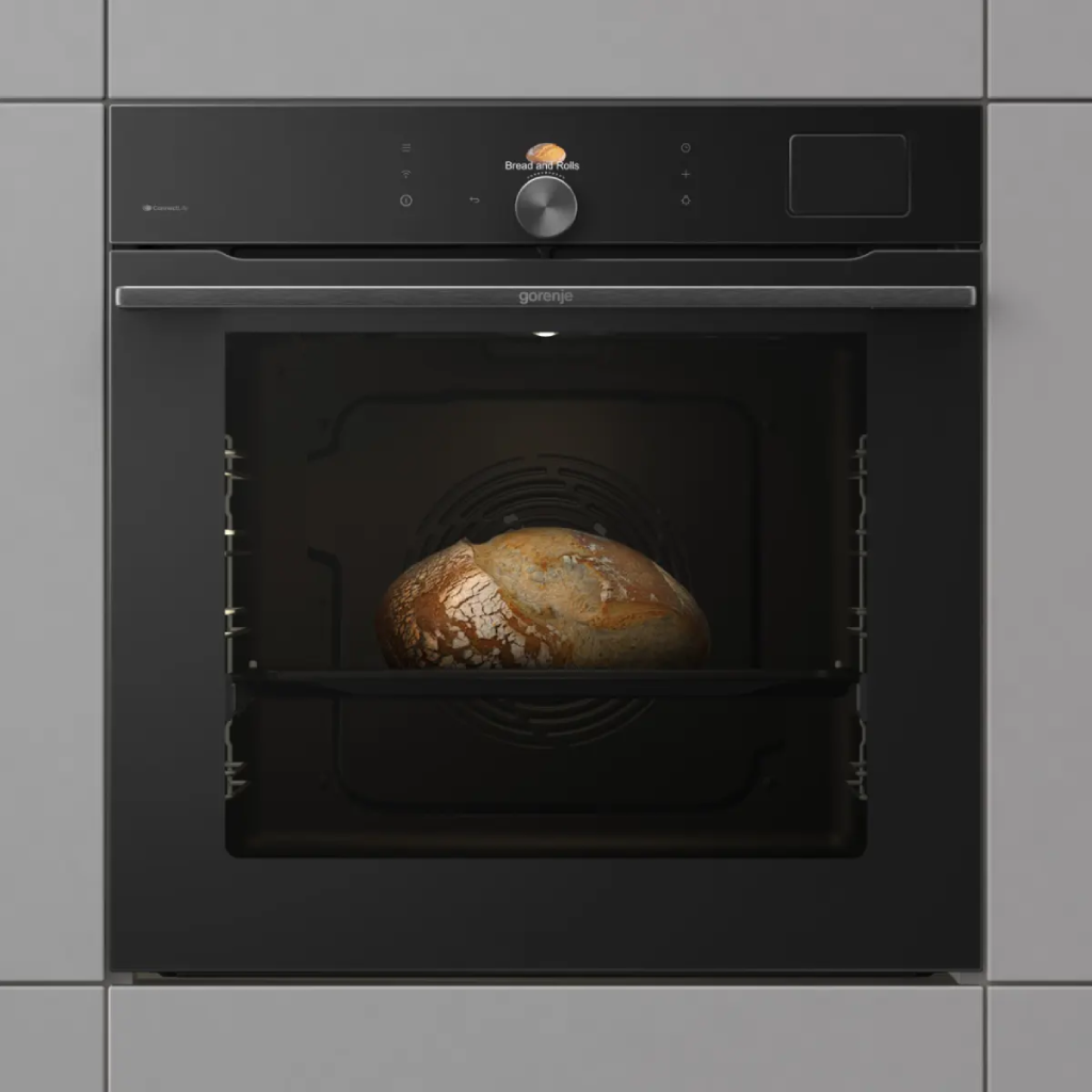 فرن بلت إن كهرباء 60 سم جورينيا (Gorenje) 77 لتر أسود حرارة 300°م شاشة VisionPlus وايفاي وأيرفراي – موديل BSA6138B