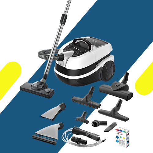 مكنسة بوش سيريس 4 للتنظيف الجاف والرطب – 2100 وات – خزان 5 لتر – فلتر موديل – BWD421PRO