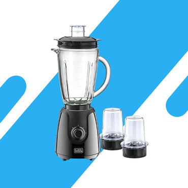 خلاط بايركس 1.5 لتر + 2 مطحنة بلاك اند ديكر – 400 وات – موديل - BX440G