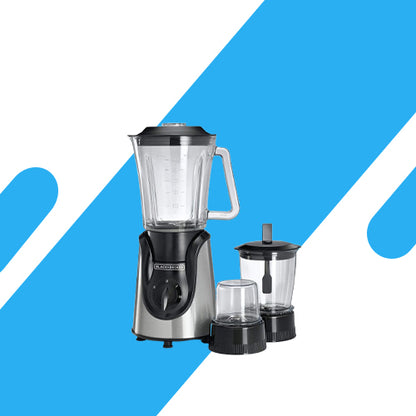خلاط بايركس 1.5 لتر – 600 وات – مع مطحنة ومفرمة خضروات – بلاك اند ديكر – موديل - BX600G