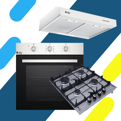 طقم بيورتي بلت إن - بوتاجاز 60 سم HPT602S + فرن 60 سم OPT601GG + شفاط 60 سم PTSLIM 60 X