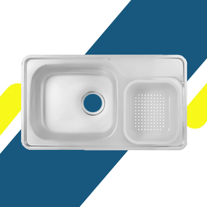 حوض مطبخ سيسو Hans CICO USD 750 – ستانلس ستيل 304 – وعاء مزدوج – 75×43 سم