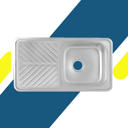 حوض مطبخ سيسو  – ستانلس ستيل 304 – مقاس 87×48 سم – بوعائين موديل - Hans CICO USS 870