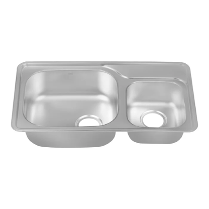 حوض مطبخ سيسو Hans CICO USD 750 – ستانلس ستيل 304 – وعاء مزدوج – 75×43 سم