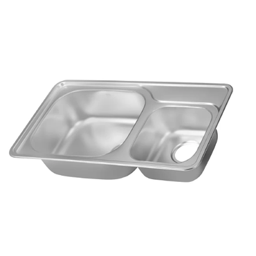 حوض مطبخ سيسو Hans CICO USD 750 – ستانلس ستيل 304 – وعاء مزدوج – 75×43 سم